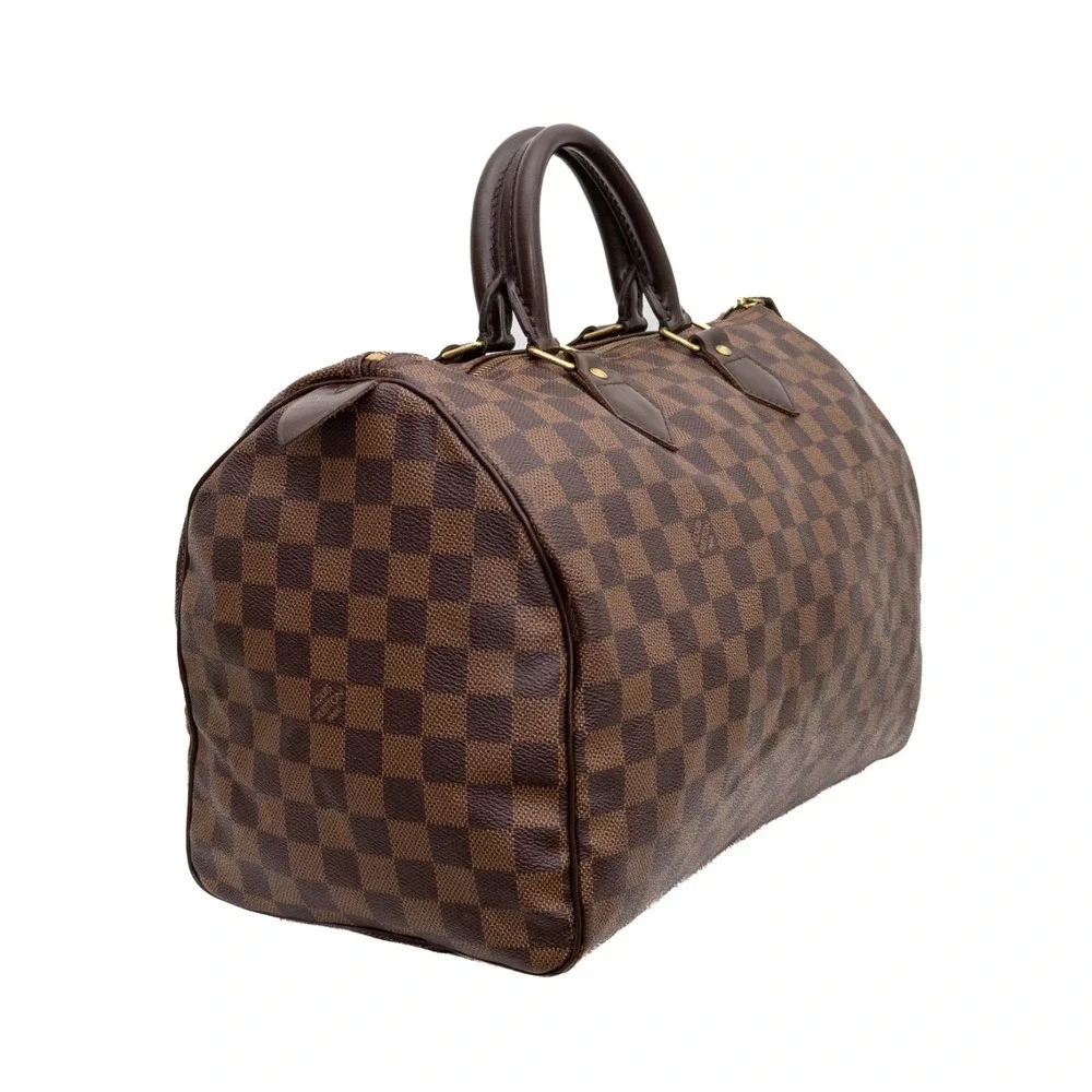 Louis Vuitton Speedy 30 Damier Ebene‎ Brown Handbag Boston Bag 2014 Made in USA